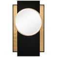 thumbnail image 1 of "Modern Elegance Gold and Black Wall Mirror", 37"x65", Beveled Center Round Mirror Featuring a Black and Gold Foiled Iron Frame, 1 of 13