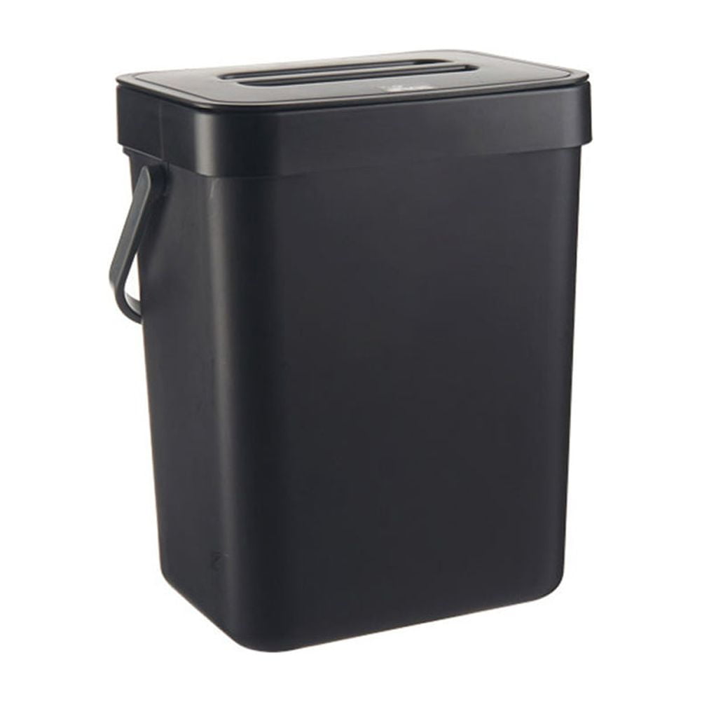 Modern Elegance Kitchen Compost Bin, 3L Household Countertop Container with Flip-Top Design, Small Compost Bin for Rubbish Composter, Portable Handle for Easy Mobility, Rounded