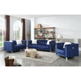thumbnail image 1 of Modern and Elegant Style Sofa with Tufted Upholstered and Luxurious Velvet Fabric, Hardwood Sofa Frame with Nail Head Decor and Handles on Side Suitable for Living Room and Office, Blue, 1 of 7