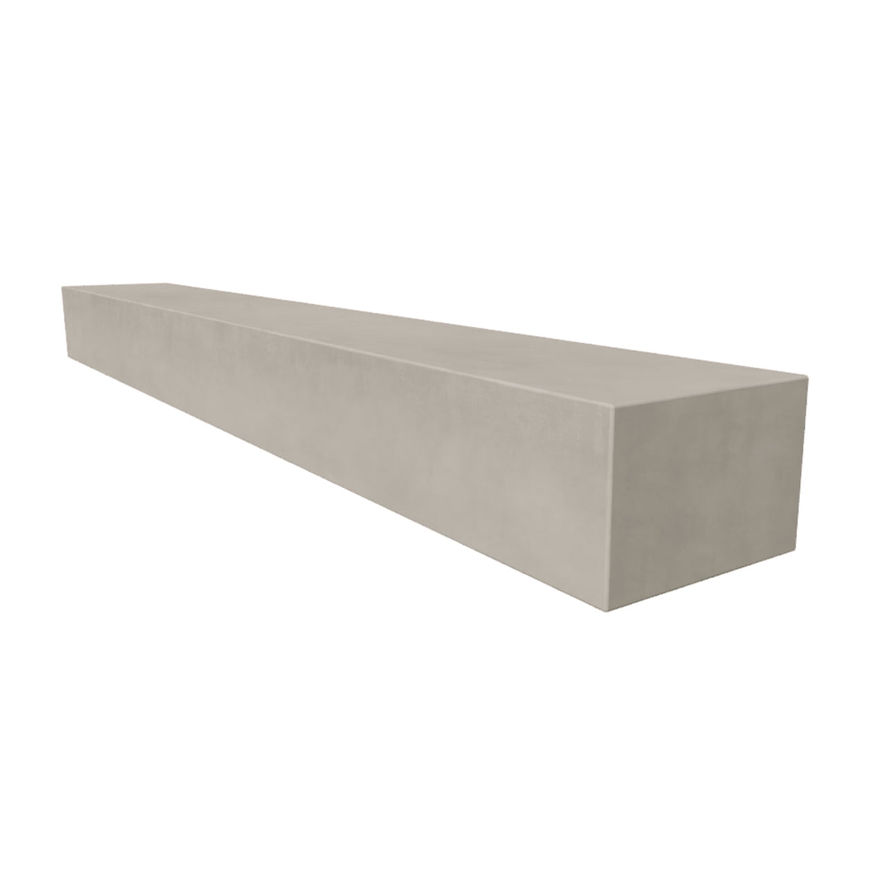 Modern Ember Everett Concrete Fireplace Mantel Shelf 60 Inch Pewter