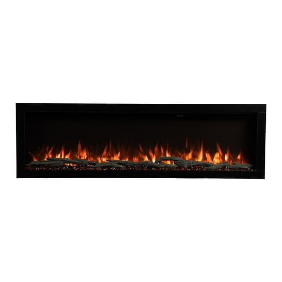 Modern Ember Highmark 60" W x 18.13" H x 6.4" D 85lb Smart Linear Electric Fireplace - Black