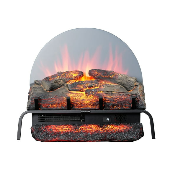 Modern Ember 23" Real Glow Electric Fireplace Log Set Insert, Realistic Flames & Crackling Sound