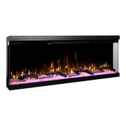 Modern Ember Skyline 50 Inch Linear 3 Sided Smart Electric Fireplace - 70+ Color Options | Compatible with Alexa and Google Assistant