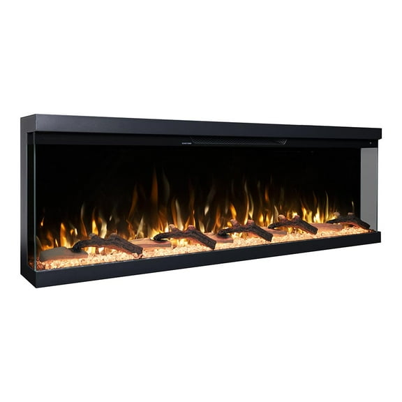 Modern Ember Skyline 60 Inch Linear 3 Sided Smart Electric Fireplace - 70+ Color Options | Compatible with Alexa and Google Assistant