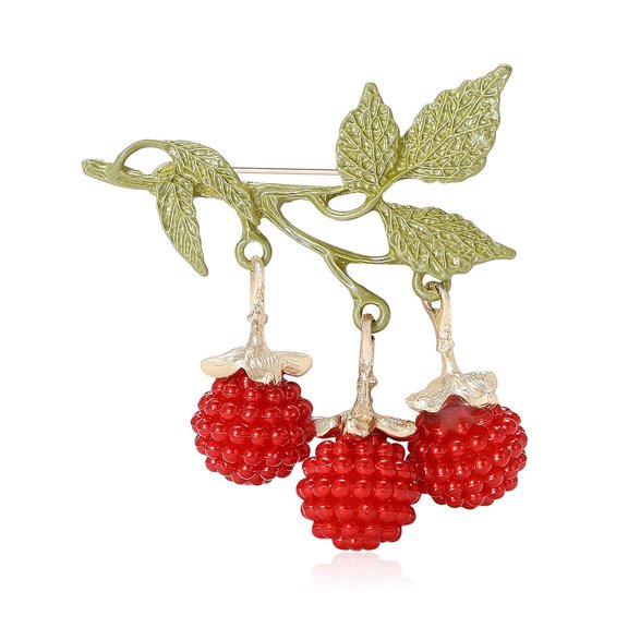 Modern Enameled Fruit Brooch Jewelry Accessory Stylish Metal Craftsmanship Lapel Pin For Various Occasions