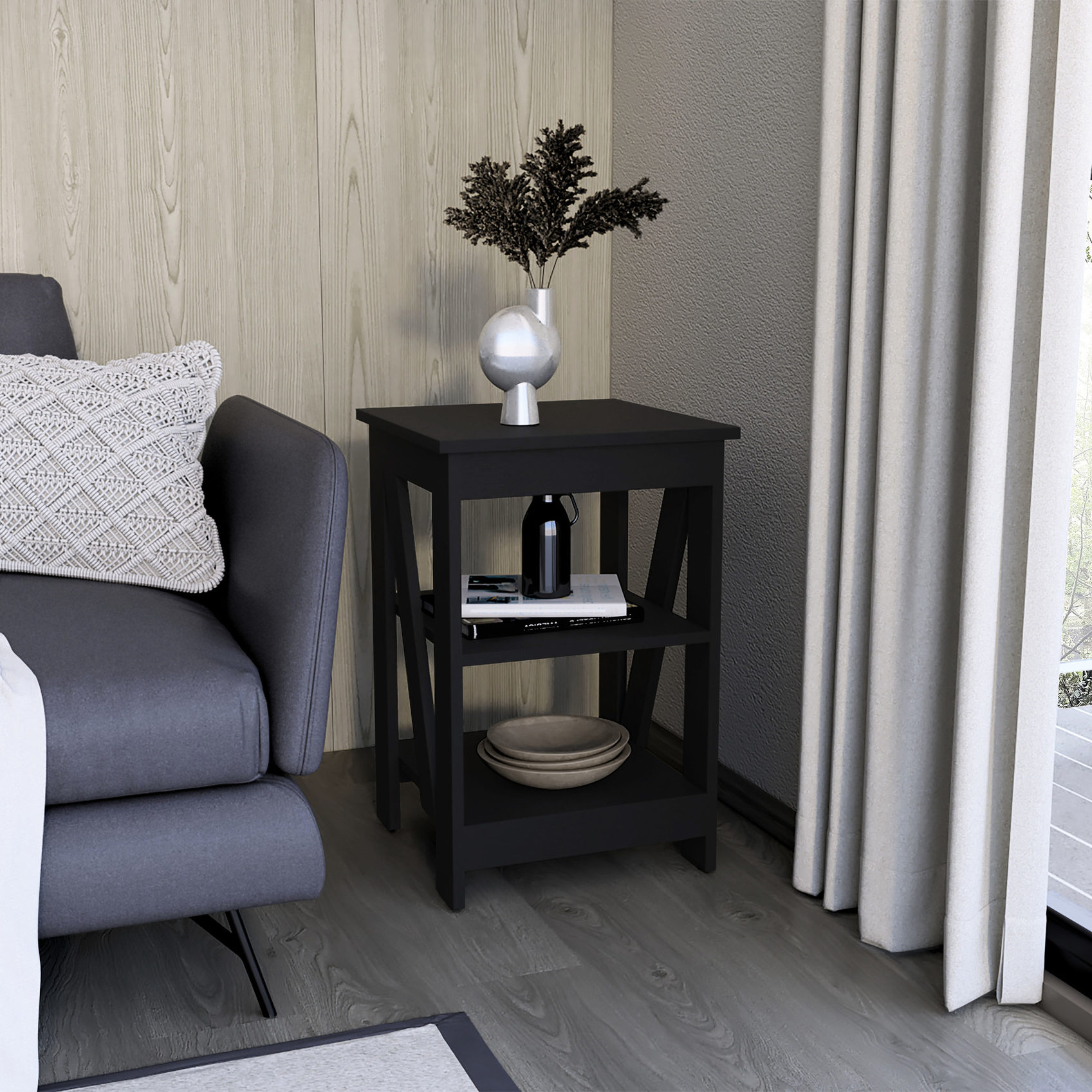 Image showcasing Modern End Table | Ample Storage in Small Footprint | Living Room ...