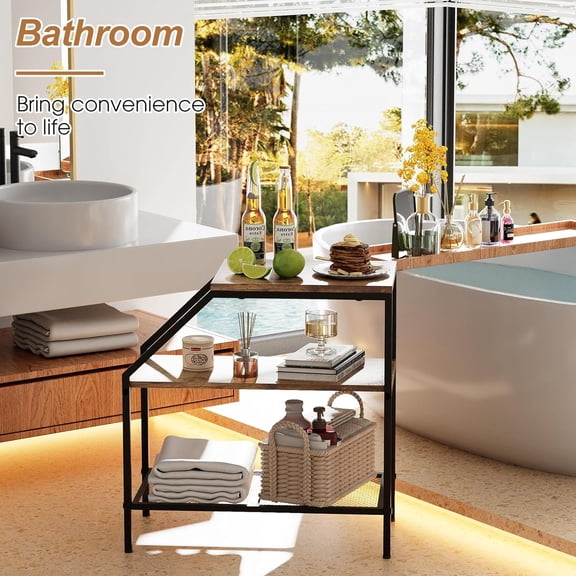 Modern End Table - Brown