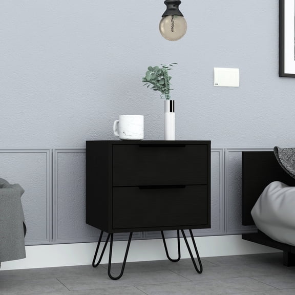 Modern End Table with Hairpin Legs / Efficient Organization in Small Spaces