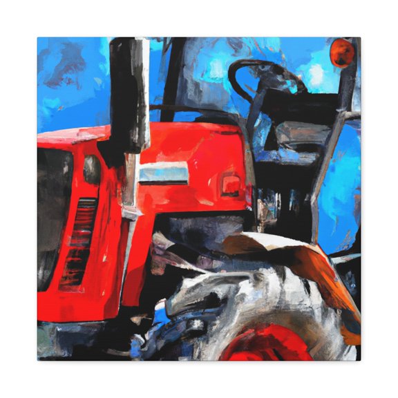 "Modern Engine on Farm" - Canvas
