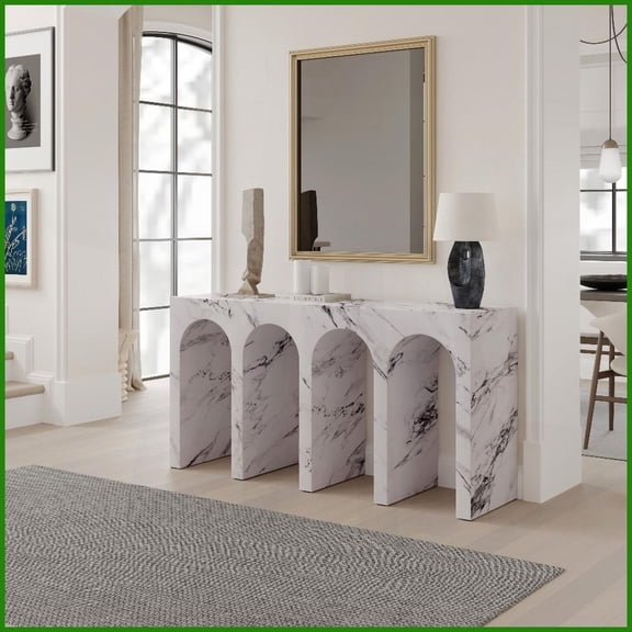 Modern Engineered Stone Coffee Table - Easy-Clean, Durable & Stylish for Living Room