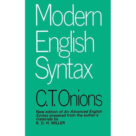 Modern English Syntax, (Hardcover)