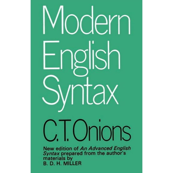 Modern English Syntax, (Paperback)