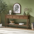 thumbnail image 1 of Modern Entry Table with Drawer Storage - Medium Brown Oak, 1 of 14