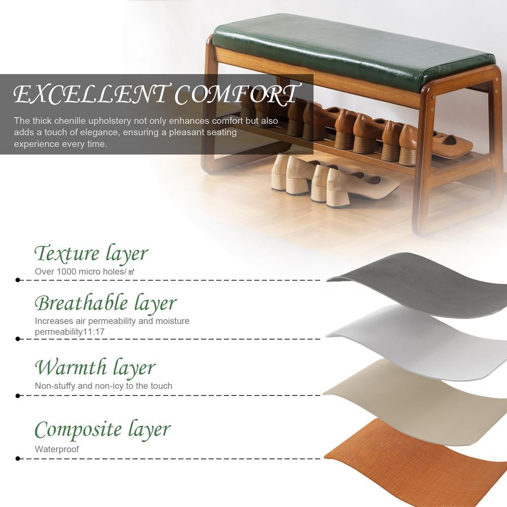Modern Entryway Bench Wood Shoe Storage Bench Shoe Bench Rack Shoe ...