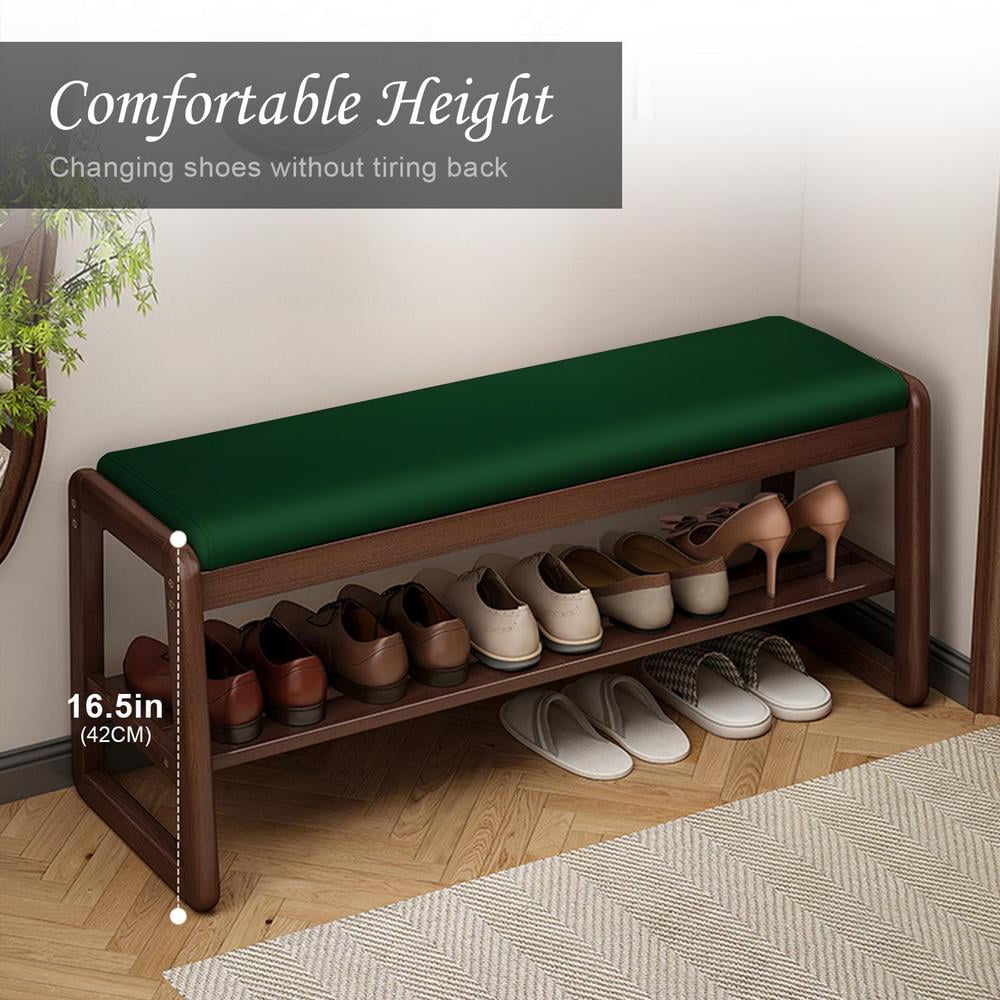 Modern Entryway Bench Wood Shoe Storage Bench Shoe Bench Rack Shoe ...