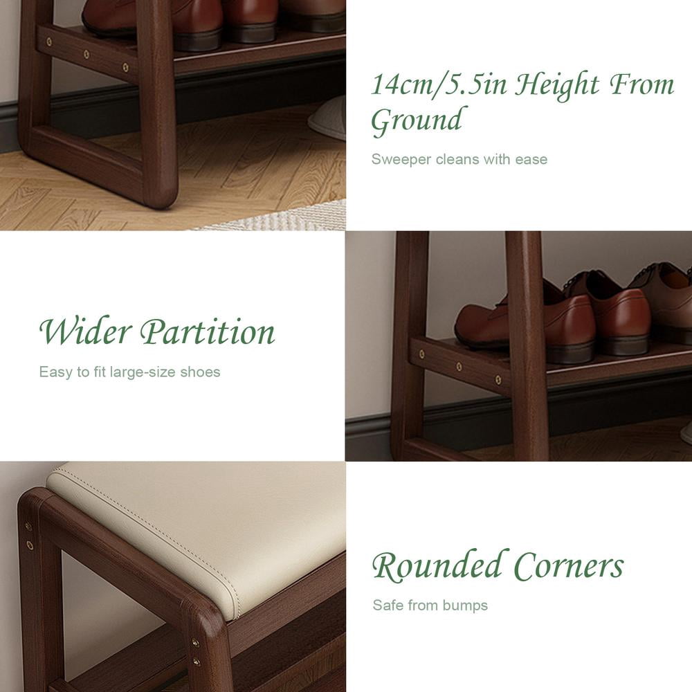 Modern Entryway Bench Wood Shoe Storage Bench Shoe Bench Rack Shoe ...