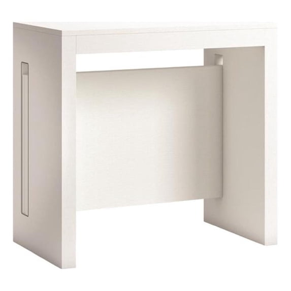 Modern Erika Engineered Wood Italian Extendable Console Table in White