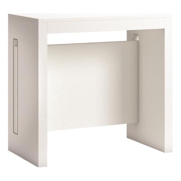 Modern Erika Engineered Wood Italian Extendable Console Table in White