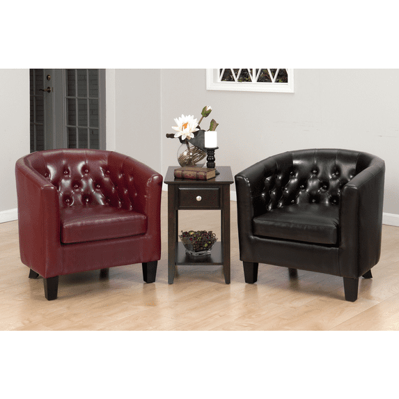 Modern Espresso Chairside End Table