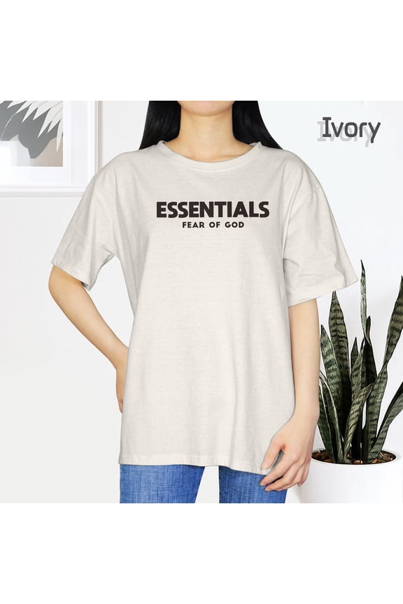 Modern Essentials Ivory Pigment-Dyed Comfort Colors Fear Soft-Washed Of Ring-Spun God Luxury Apparel Comfort Colors Unisex Cotton T-Shirt, Sizes S-5XL