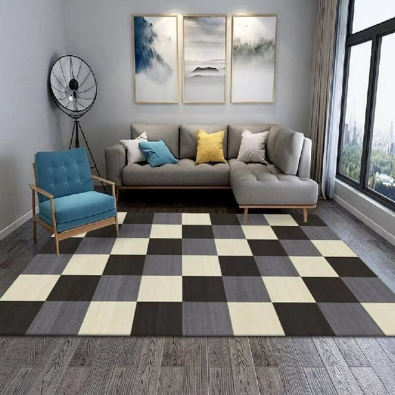 Modern European style large area living room carpet simple geometry bedroom decoration rug hallway e