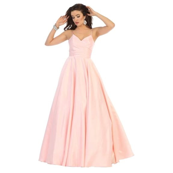 Women's May Queen Sorority Formal Dress Rush MQ1678 Long Outfit Blush Pink 14