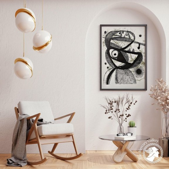 Modern Exhibition Lithograph Style Decor Wall Art