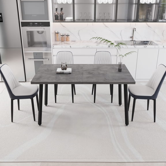 Modern Expandable Table Set - Can Seat 4 - 6 People - Dining and Living Room Decor - Comfortable Seating with Ergonomic Design