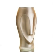 Modern Expression Glass Face Vase   5.9  x 11.8