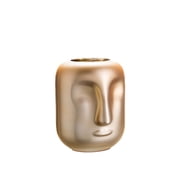 Modern Expression Glass Face Vase   6.3  x 7.9
