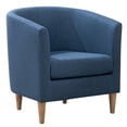 thumbnail image 1 of Barrel Accent Chair, Modern Comfy Living Room Chairs with Armrest Reading Chair, Cozy Soft Padded for Small Space Bedroom Reception Room Cafe (Blue), 1 of 11