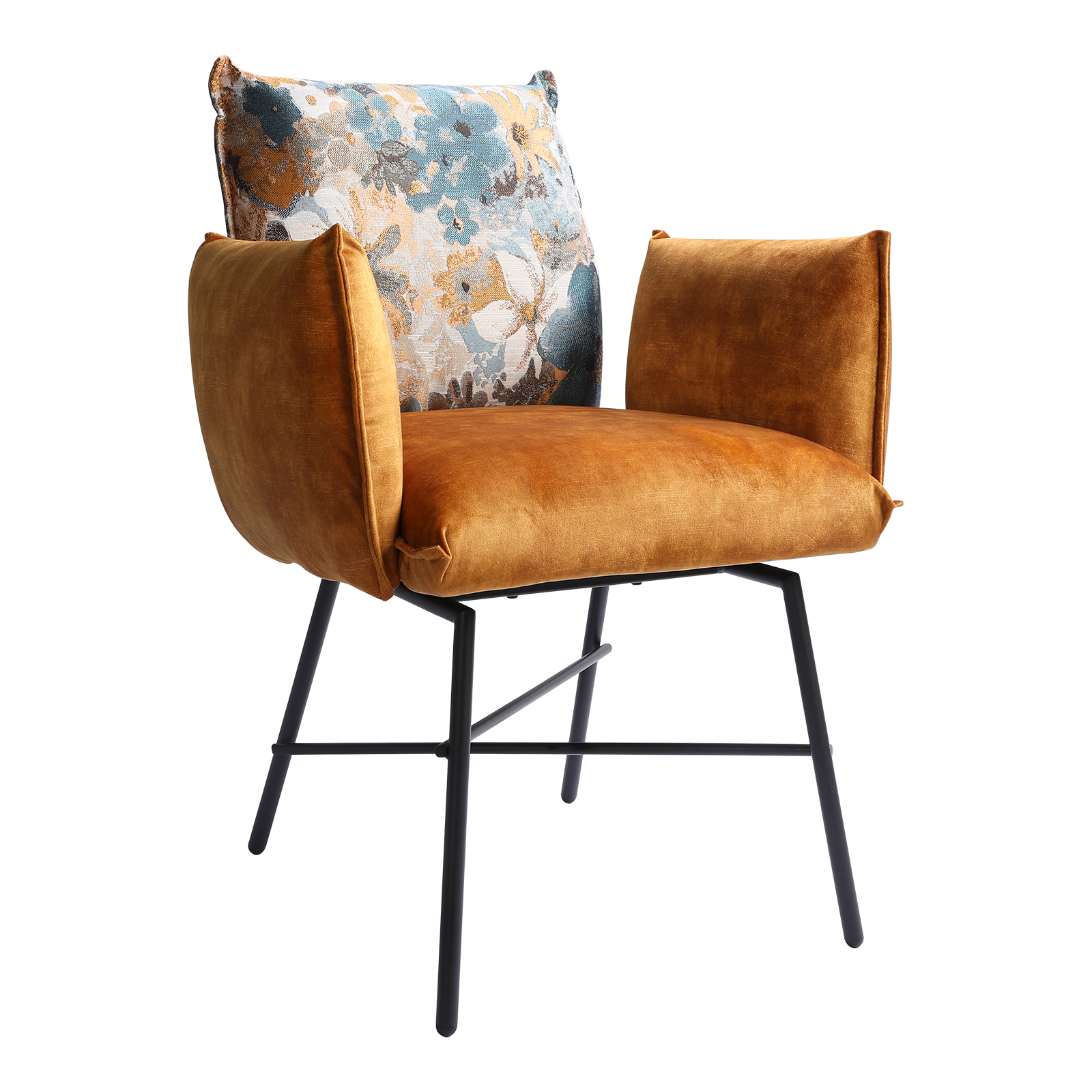 Ktaxon Fabric Accent Chair with Ottoman Footrest,Modern Comfy Leisure