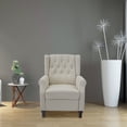 thumbnail image 1 of Modern Fabric Recliner Sofa, Living Room Home Theater Single Reclining Armchair with Adjustable Back and Padded Cushion, Cozy Recliner Sofa, for Living Room and Bedroom, Beige, 1 of 7
