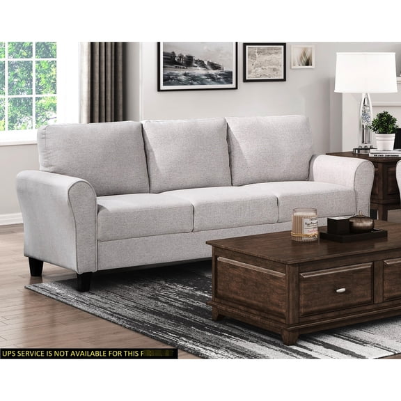 Modern Fabric Sofa with Welt Trim / Aesthetic Seating Option