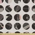 thumbnail image 1 of Ambesonne Modern Fabric by the Yard Upholstery, Abstract Theme Geometric, 2 Yards, Taupe Blush, 1 of 5