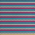 thumbnail image 1 of Ambesonne Chevron Fabric by the Yard Upholstery, Zigzag Colorful Twisty, 3 Yards, Pink Sky Blue Black, 1 of 4
