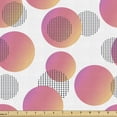 thumbnail image 1 of Ambesonne Modern Fabric by the Yard Upholstery, Futuristic Memphis Design, 10 Yards, Coral Pink and Grey, 1 of 5