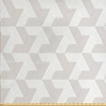 thumbnail image 1 of Ambesonne Modern Fabric by the Yard Upholstery, Diagonal Greyscale Stripes, 2 Yards, Pale Taupe and White, 1 of 4