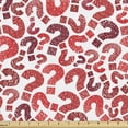thumbnail image 1 of Ambesonne Sketchy Fabric by the Yard Upholstery, Question Marks Pattern, 2 Yards, Vermilion Ruby, 1 of 4