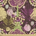 thumbnail image 1 of Ambesonne Maroon Fabric by the Yard Upholstery, Plum French Eiffel Tower, 3 Yards, Pale Green Purple, 1 of 4