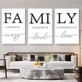 thumbnail image 1 of Modern Family Poster Black and White Wall Art for Living Room, 15.8 X 11.8 Canvas Prints Unframed Set of 3, Kitchen Wall Art Posters Hallway Decor, 1 of 6