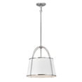 thumbnail image 1 of Modern Farmhouse 1-Light Medium Pendant in Warm Brass with Metal Shades and Contrasting Arches 16.25 inches W X 16.25 inches H-Polished Nickel Finish, 1 of 1