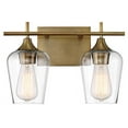 Trade Winds Aria 2Light Bath Light in Natural Brass