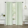 thumbnail image 1 of Modern Farmhouse 2 Piece Rod Pocket Large Buffalo Checkered Plaid Curtains - Granny Apple Green, 63 in. Long, 1 of 2