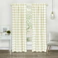 thumbnail image 1 of Modern Farmhouse 2 Piece Rod Pocket Large Buffalo Checkered Plaid Curtains - Linen, 84 in. Long, 1 of 2