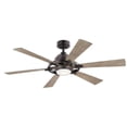 thumbnail image 1 of Modern Farmhouse 6-Blade Ceiling Fan with Light Kit in Distressed Antique Gray with Etched Cased Opal 52 inches W X 14.25 inches H-Anvil Iron Finish, 1 of 10