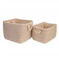 thumbnail image 1 of Modern Farmhouse Braided Mudroom Storage Basket, Linen - 12 x 10 x 8 in., 1 of 1