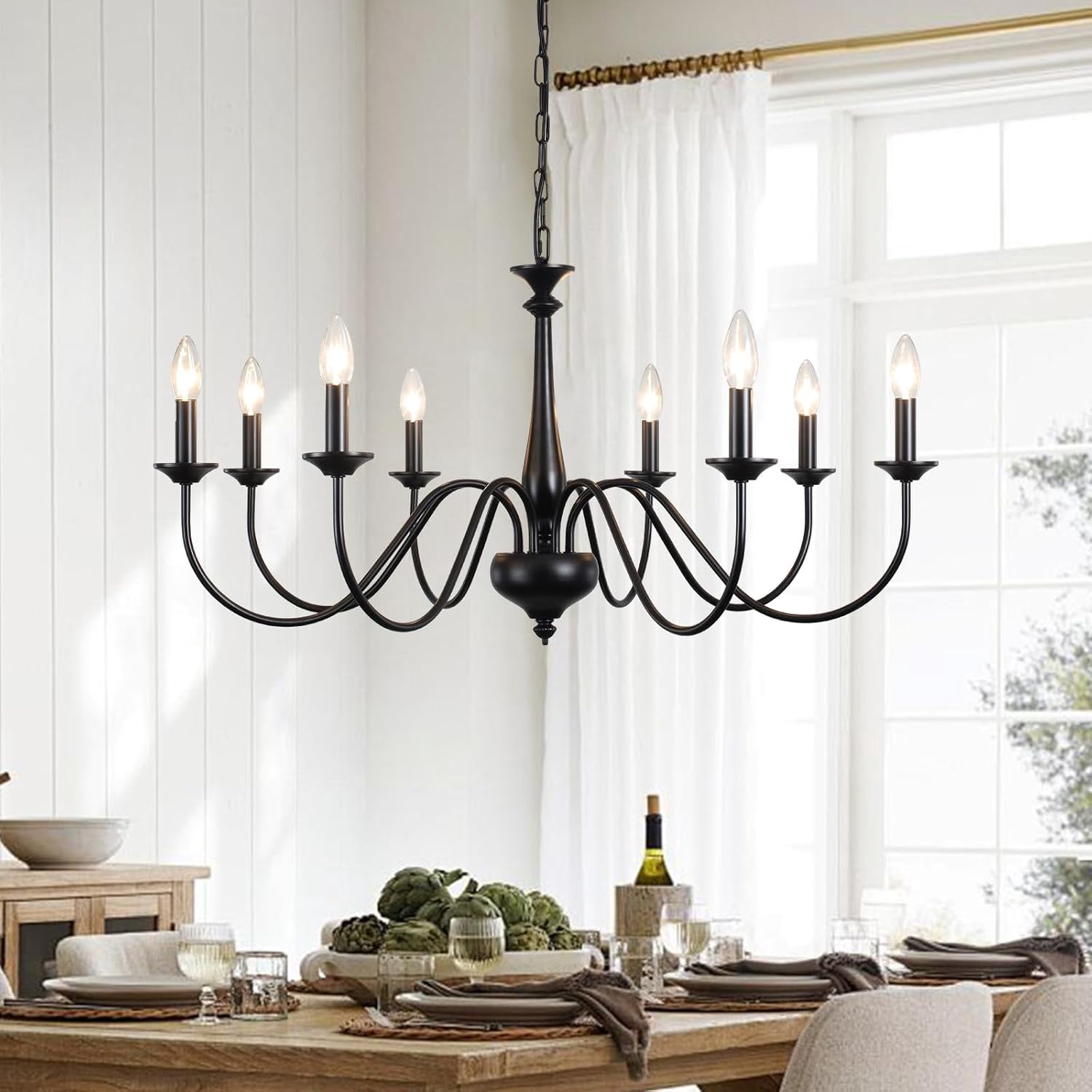 Modern Farmhouse Chandelier Black Chandelier for Dining Room Light ...