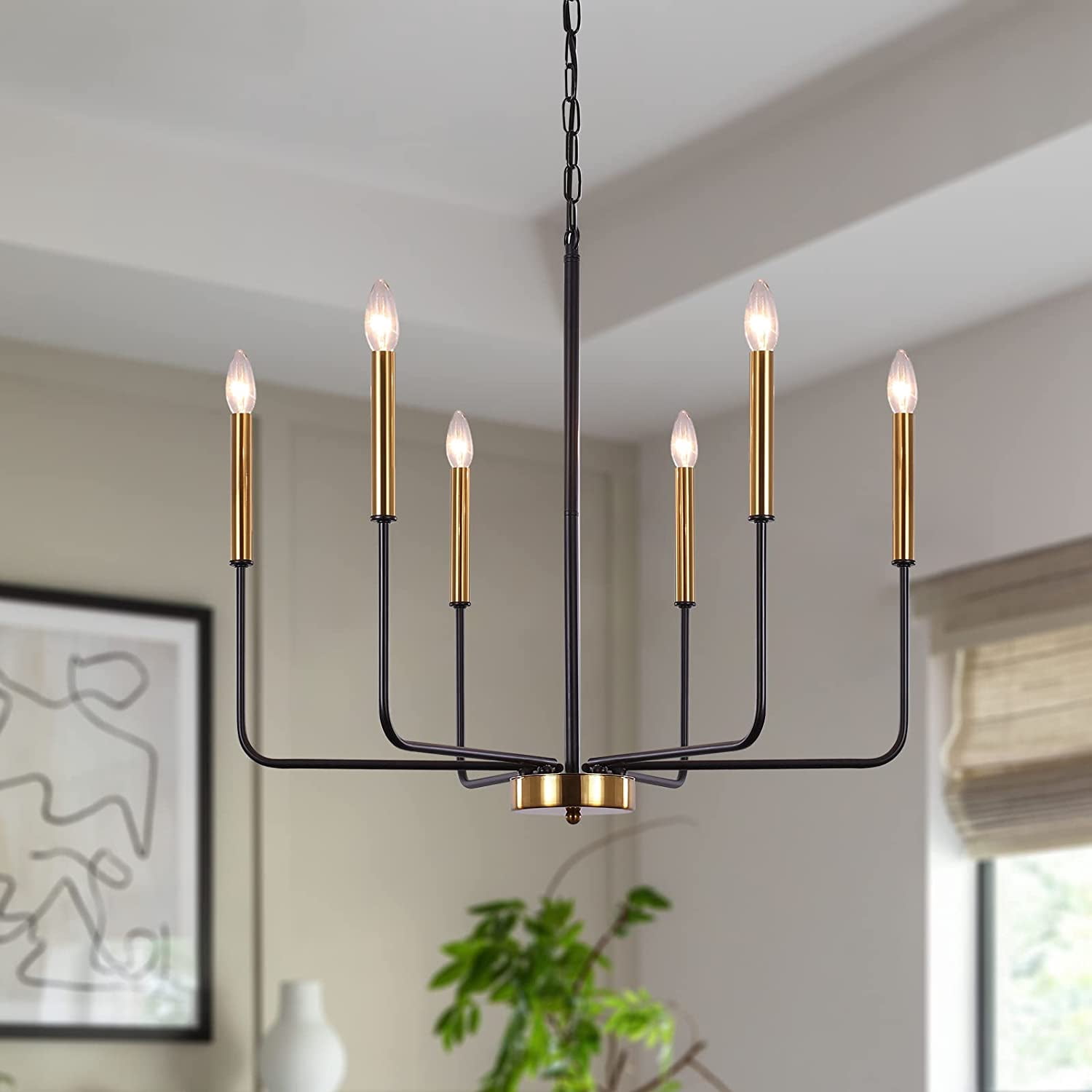 Fresh Look at Modern Farmhouse Chandelier For Dining Room 6 Lights Chandelier Light