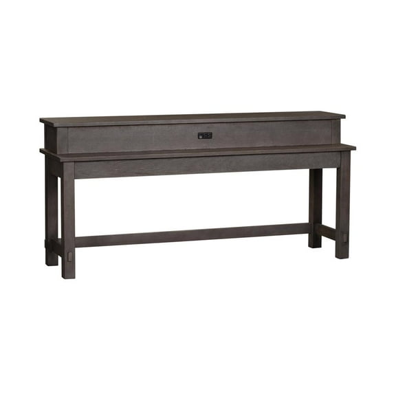 Modern Farmhouse Dark Gray Console Bar Table